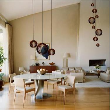 Imagem de Conjunto Lustres Para Sala de Estar e Sala de Jantar Mix - Marrom - Ot