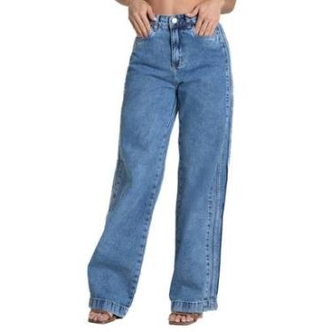 Imagem de Calça Jeans Sawary Wide Leg - 281725 - Azul médio 36-Feminino