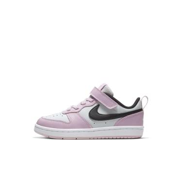 Imagem de Tênis infantil Nike Court Borough Low 2 (PSV) confortável moderno Bq5451-005, Photon Dust/Off Noir-iced Lilac-white, 2.5 Little Kid