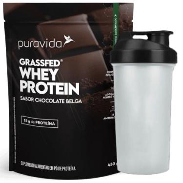 Imagem de Whey Protein Concentrado Chocolate 450g Coquetelera PuraVida