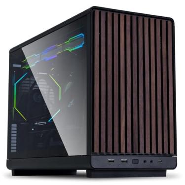 Imagem de Gabinete Lian Li A3 Micro ATX Wood Edition Preto com Lateral em vidro Temperado A3-MATX-WDG BLACK