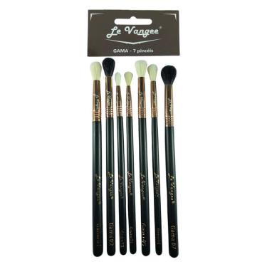 Imagem de Kit 7 Pinceis Gama (1, 2, 3, 4, 5, 6 E 7) Para Esfumar Côncavo - Le Vangee