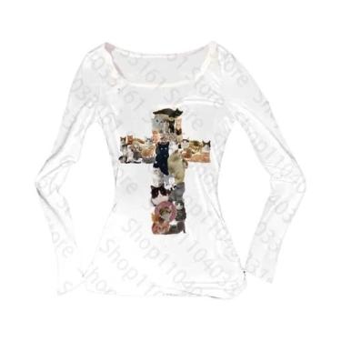 Imagem de Top Camisole Com Estampa Gráfica Vintage Gótica Punk Y2K, Crop Tank Gr