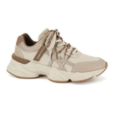 Imagem de Tênis Casual Cacau Ramarim Feminino - Bege - 37, Bege, 37