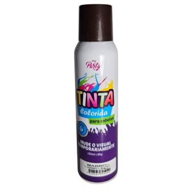 Imagem de Tinta Temporária Spray de Cabelos Marrom My Party 150ml / 85g