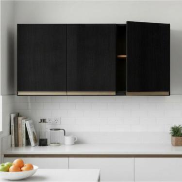 Imagem de Armário Aéreo de Cozinha Essenza 3 Portas 120cm Móvel na Caixa - Mvel 