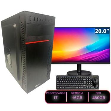 Imagem de Computador Completo Intel I7 3a 16gb Ssd 480gb Monitor 20"