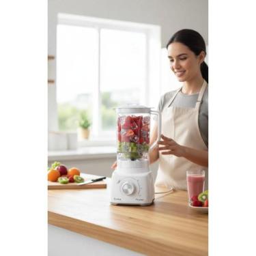 Imagem de Liquidificador Potente 550W 2,2L Filtro Inox Jarra Resistent - Congrat