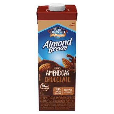 Imagem de Kit 15 Bebida Vegetal de Amendoas Almond Breeze Chocolate 1L