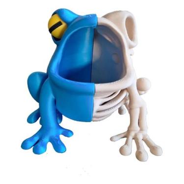 Imagem de Porta Caneta Sapo Caveira Terror Grande Trecos Organizador - Suporte C