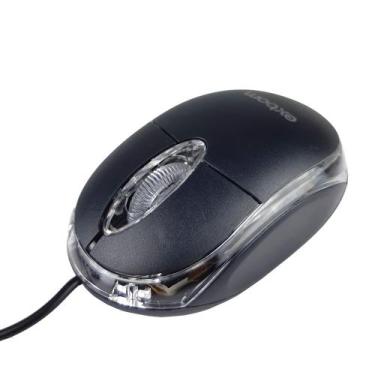 Imagem de Mini Mouse Óptico USB 1000 DPI com LED MS-10 - Exbom
