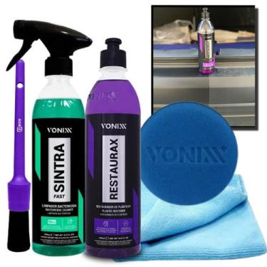 Imagem de Kit Sintra Fast + Restaurax 500ml + Pano + Aplicador Vonixx + Pincel Z