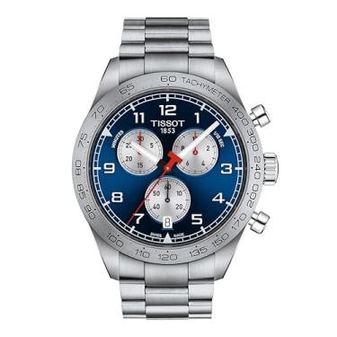 Imagem de Tissot Relógio masculino PRS 516 Chrono 316L caixa de aço inoxidável pulseira de quartzo suíço, cinza, 22 relógio casual (modelo: T1316171104200)