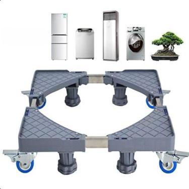 Imagem de Suporte de Rodinhas Quadrada para Geladeira, Máquina de Lavar - FACILI