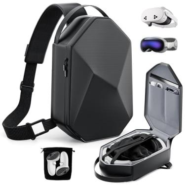 Imagem de Estojo rígido para transporte compatível com Meta Quest 3S/Quest 3/Quest 2 case, acessó...
