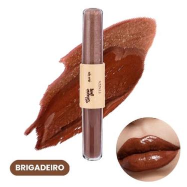 Imagem de Batom Duo Lips Matte e Gloss Choco Fun Fenzza 2 em 1 -, Brigadeiro