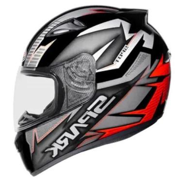 Imagem de Capacete Ebf New Spark Spot Preto e Vermelho Fosco, 60
