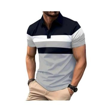 Imagem de Camisa Polo Masculina De Verão Casual, Fashionável, Macia E Confortáve