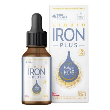 Imagem de Suplemento Ferro líquido Iron Plus infantil 30 Ml Ferro Sabor Morango True Source-Unissex