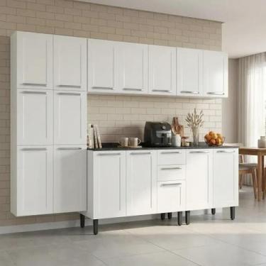 Imagem de Cozinha Modulada em Aço 5 Peças 16 Portas 2 Gavetas Florença Itatiaia