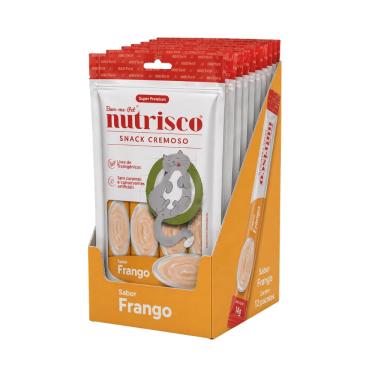 Imagem de Petisco para Gatos Snack Cremoso Nutrisco Sabor Frango Display - 48 sachês