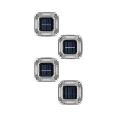 Imagem de Luzes Solares Externas À Prova d'Água Para Doca, 4 Peças, 8 LEDs, Sem 