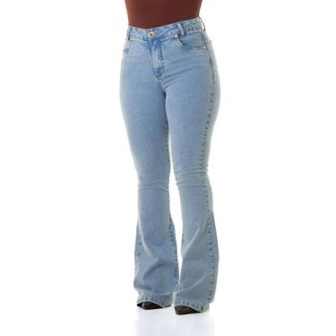 Imagem de Calça Jeans Feminina Arauto Hot Flare, Azul claro, 36