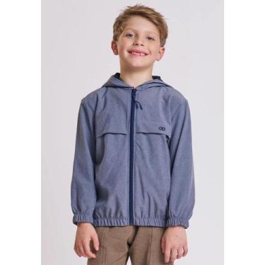 Imagem de Jaqueta Corta Vento Jeans com Capuz Menino LucBoo, 10, Jeans