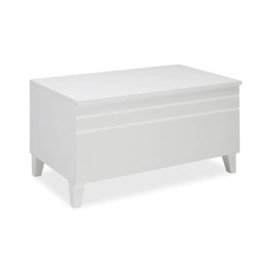 Imagem de Baú Bali 80cm Madeira Maciça Weihermann - Branco