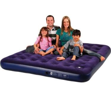 Imagem de Colchão Inflável King Size C/ Inflador Embutido Mor + Kit Reparo