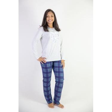 Imagem de Pijama xadrez casal feminino adulto - PIJAMORES, P