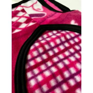 Imagem de Roupa Pet Rosa Xadrez Tamanho 8 - Irmãos Elias