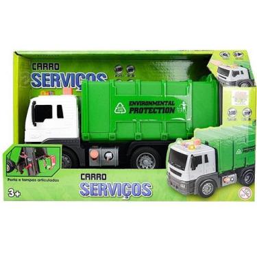 Imagem de Caminhao Fricção Serviços Coleta de Lixo DM TOYS DMT6854
