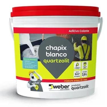 Imagem de Chapix Quartzolit Blanco Balde - 3,6L - Weber Quartzolit
