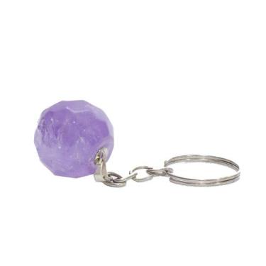 Imagem de CHAVEIRO BOLA / ESFERA FACETADA AMETISTA - (1 a 3)cm - GOMES CRYSTALS