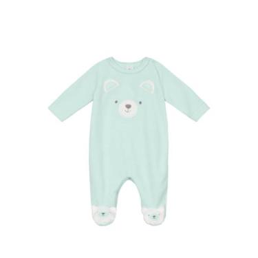 Imagem de Macacão bebê unissex com bordado de ursinho Brandili Baby, Verde, M