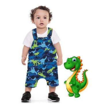 Imagem de Macacão Infantil Bebê Kids Menino Menina Dinossauro P Ao G - anjo da m
