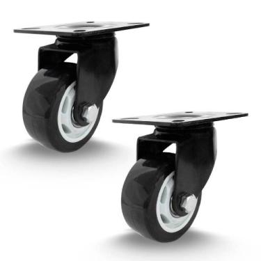 Imagem de Rodízio giratório 3" PVC com 2 peças - GLPB312BPE - Colson