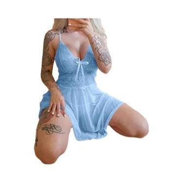 Imagem de Nova Camisola Feminina Sensual de Renda Transparente, Lingerie e Roupa