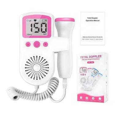 Imagem de Monitor Cardíaco Fetal Doppler Fetal Rosa Portátil