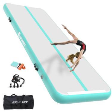 Imagem de Tapete de ginástica inflável AKSPORT Air Mat Tumble Track 10 pés