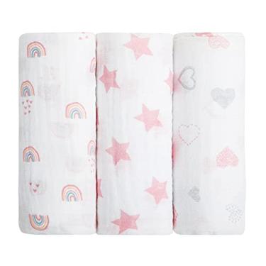 Imagem de Papi Textil Cueiro Swaddle Papi Soft Estampado 100 Cm X 80 Cm Contem 03 Un