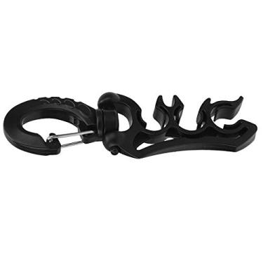 Imagem de 03 Gancho de clipe para cachimbo, gancho de clipe para cachimbo de mergulho, preto de liberação rápida para acessórios de mergulho ao ar livre equipamento de mergulho (gancho de grampo de tubulação)