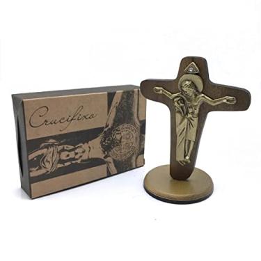 Imagem de Crucifixo Cruz Da Unidade De Mesa Ouro Velho 12 Cm