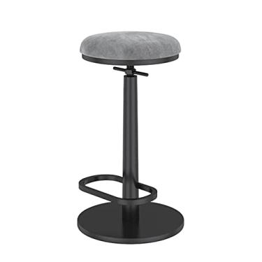 Imagem de Bancos De Bar Cadeira De Balcão Sem Encosto Ajustável Em Altura, Banquinho Giratório Com Apoio Para Os Pés, Banquinho De Ferro Forjado Moderno, Ilha De Cozinha, Bistrô, Banquinho De Restaurante