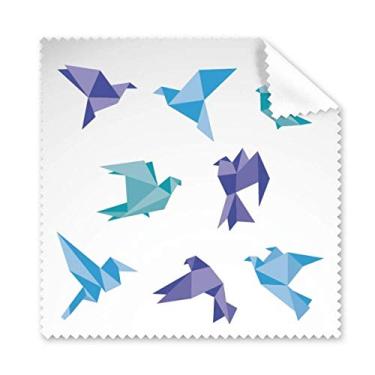 Imagem de Pano de limpeza com estampa de pombo abstrata de origami colorido, 5 peças