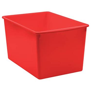 Imagem de Teacher Created Resources® Caixote multiuso de plástico vermelho