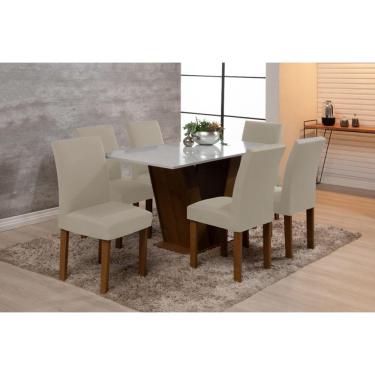 Imagem de Kit 6 Capas De Cadeira Mesa Sala Jantar Elástico Palha