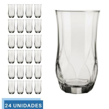 Imagem de Kit 24 Copos Ópera Transparente Redondo 360ml Durável Nadir