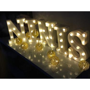 Imagem de Letras luminosas decorativas led 3D  a pilha